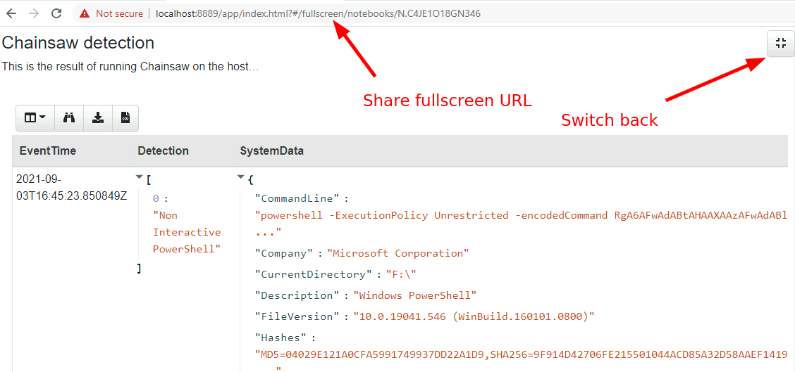 Full screen notebook