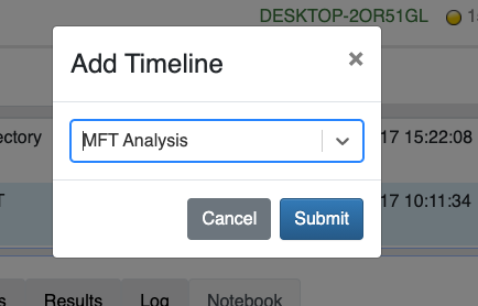 Selecting the supertimeline name