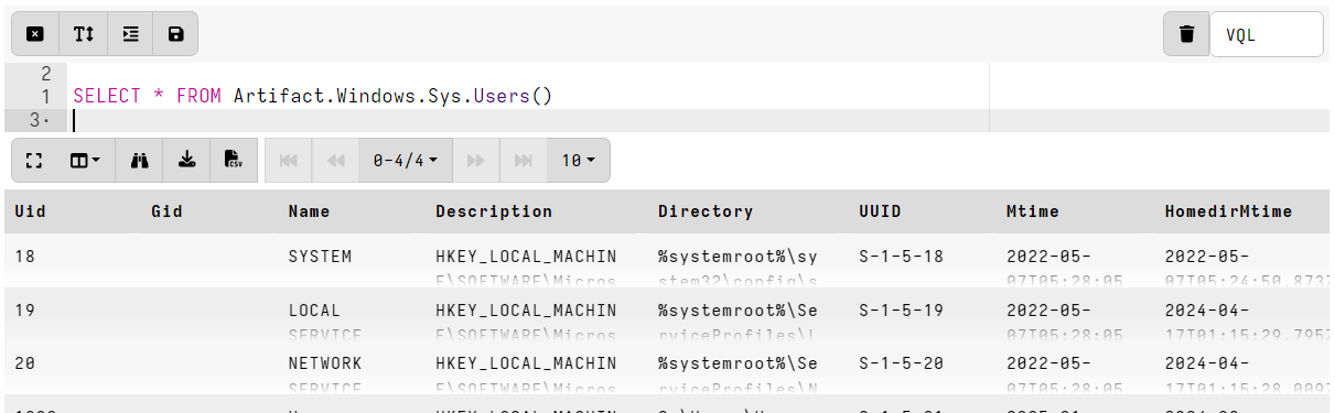Calling artifacts from a notebook