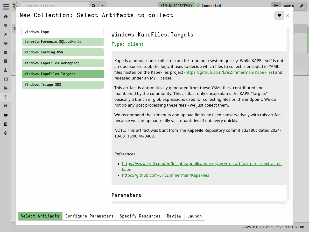 The Windows.KapeFiles.Targets artifact