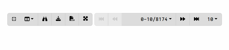 Table manipulation and navigation widgets