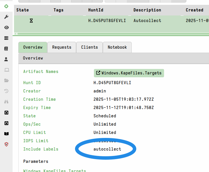 target the hunt by label (and yes, I know you still want to KAPE everything!)